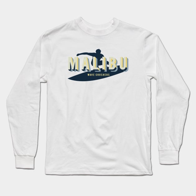 Malibu Beach, California Long Sleeve T-Shirt by RachelLaBianca